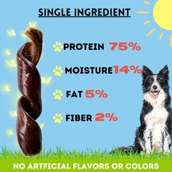 Bullysticks And More! 5 to 6-inch Beef Flavored Esophagus Natural Dog Chew Springs, 6 count slide 2 of 6