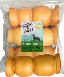 Bullysticks And More! 5 to 6-inch Peanut Butter & Beef Flavored Cheek Roll Natural Dog Chew, 2 count