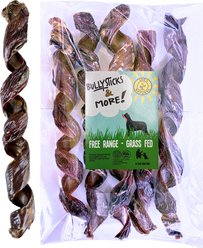Bullysticks And More! 10 to 12-inch Beef Flavored Esophagus Natural Dog Chew Springs, 3 count