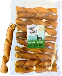 Bullysticks And More! 6-inch Beef Flavored Collagen Natural Dog Chew Springs, 8 count