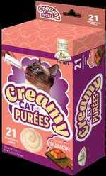 Fieldcrest Farms Purees Salmon Lickable Cat Treats, 21 count