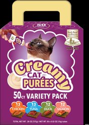 Fieldcrest Farms Purees Assorted Chicken Lickable Cat Treats, 50 count