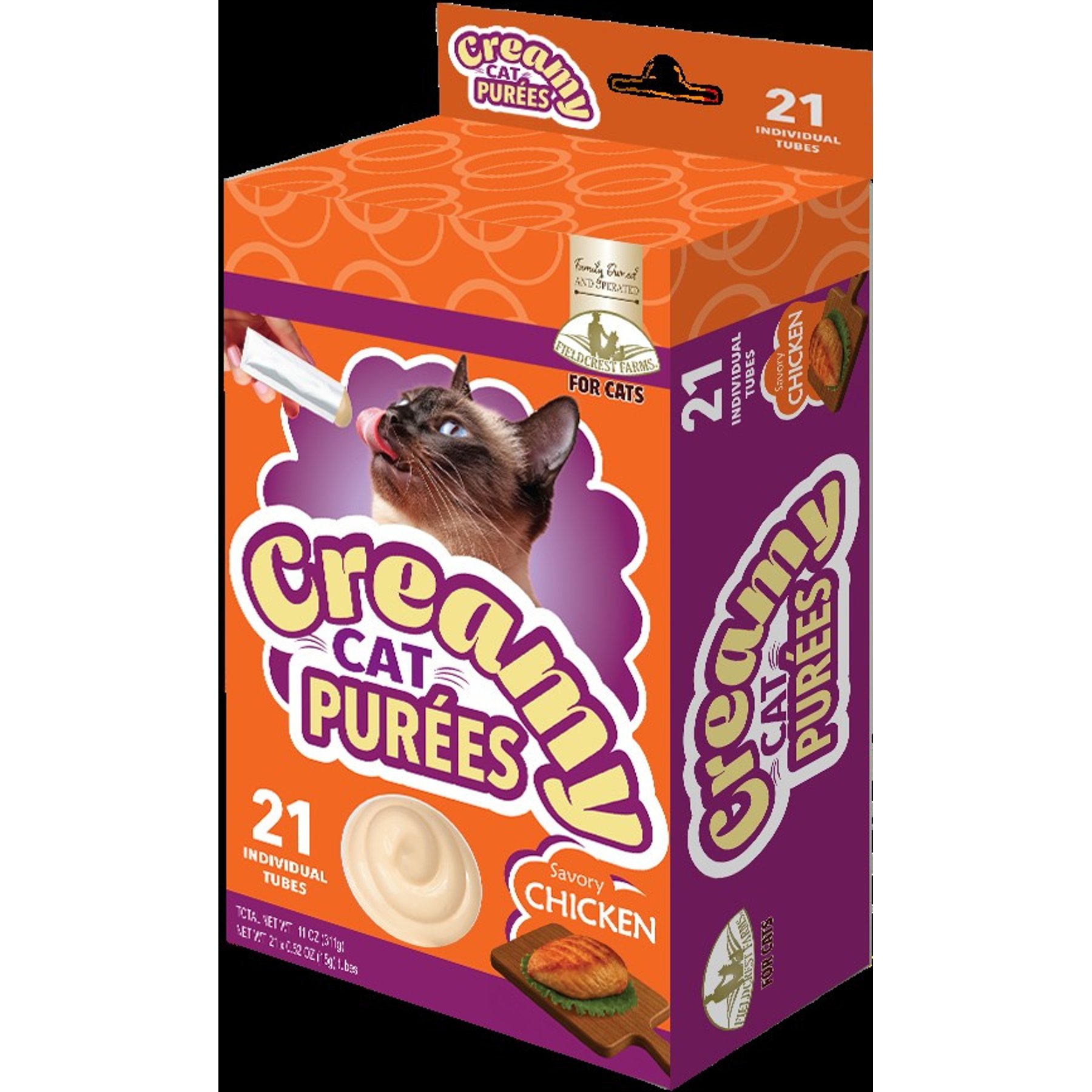 Fieldcrest Farms Chicken Lickable Cat Treats, 21 count
