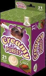 Fieldcrest Farms Purees Duck Lickable Cat Treats, 21 count