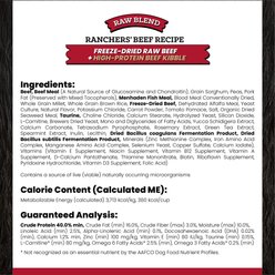 VICTOR Raw Kibble Blend Ranchers' Gluten-Free Beef Recipe Freeze-Dried Dry Dog Food, 20-lb bag slide 2 of 9