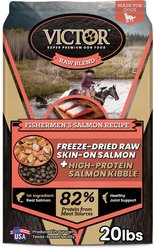VICTOR Raw Kibble Blend Gluten-Free Fisherman's Salmon Recipe Freeze-Dried Dry Dog Food, 20-lb bag