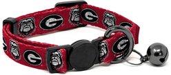 ShopInstaPets Breakaway Outdoor Use Cat Collar, Georgia Bulldogs, Small: 8-in neck, 1/2-in wide
