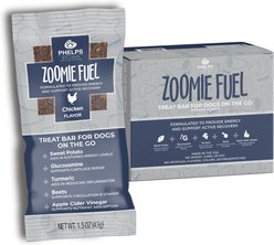 Phelps Wellness Collection Zoomie Fuel Chicken Recipe To-Go Bars Dog Treats, 8 count