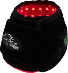 ORTHO EQUINE Red Light Horse Wraps Therapy Bell Boot, Black