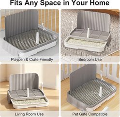 Newget Indoor Anti Stick Mesh, Target Training Post, Spill Proof Raised Edges & Drawer Design Small Dog Litter Box slide 2 of 8