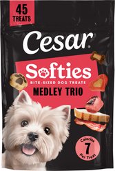 Cesar Softies Medley Trio Flavors Soft & Chewy Dog Treats, 4-oz pouch