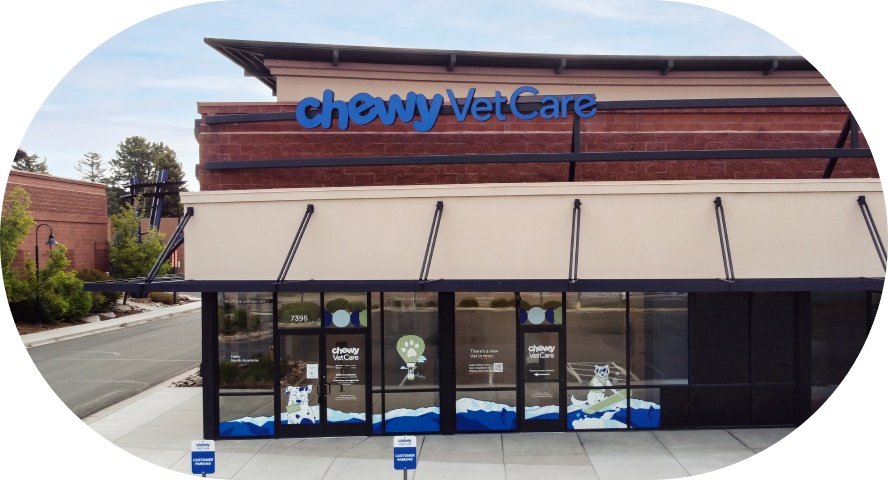 The exterior of Chewy Vet Care North Academy