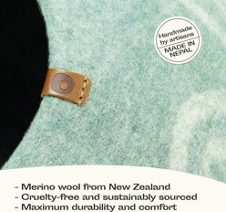 Meowfia Premium Felt Cat Cave Bed, Pistachio, Large slide 2 of 6
