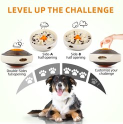 allforpaws Treat Hider UFO Dog Treat Dispenser, Brown slide 2 of 9