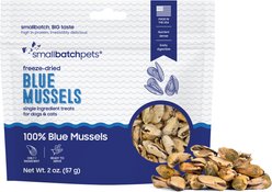 Smallbatch Pets Blue Mussels Freeze-Dried Single Ingredient Dog & Cat Treats, 2-oz bag