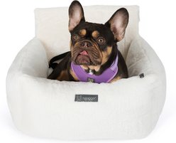 Nandog Cloud Collection Cat & Dog Car Seat Bed, Ivory, Medium
