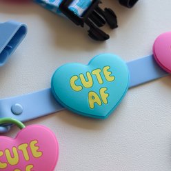 Jiby Dog Crew Cute AF Jiby Dog Collar Accessory, Blue slide 2 of 9