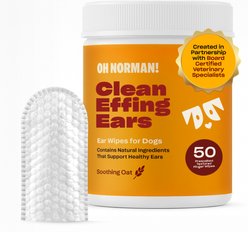 OH NORMAN Clean Effing Ears Dog Ear Cleaning Wipes, 50 count