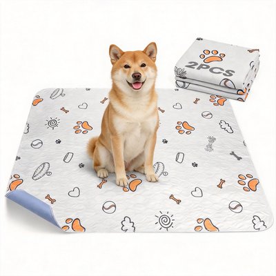 AIPERRO AIPERRO Cute Prints Washable Dog Pee Pads, 34 x 36-in, 2 count