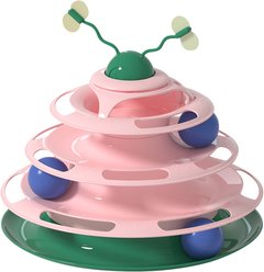 Happy & Polly Interactive Insect Cat Spinner Toy, Pink