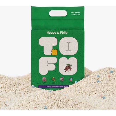 Happy & Polly Happy & Polly Natural Tofu & Tapioca Blend Cat Litter, 5.5-lb bag