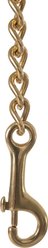 Huntley Equestrian Premium Leather Horse Lead with Brass Chain, Brown slide 2 of 8