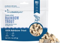 Smallbatch Pets Skin-On Rainbow Trout Freeze-Dried Dog & Cat Treats, 2-oz bag