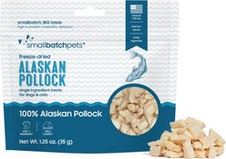 Smallbatch Pets Wild-Caught Alaskan Pollock Freeze-Dried Dog & Cat Treats, 2-oz bag