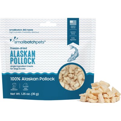 Smallbatch Pets Smallbatch Pets Wild-Caught Alaskan Pollock Freeze-Dried Dog & Cat Treats, 2-oz bag