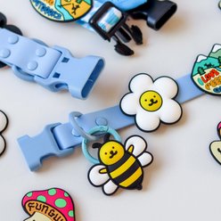 Jiby Dog Crew Daisy Jiby Dog Collar Accessory, White slide 2 of 9