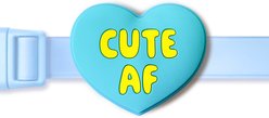 Jiby Dog Crew Cute AF Jiby Dog Collar Accessory, Blue