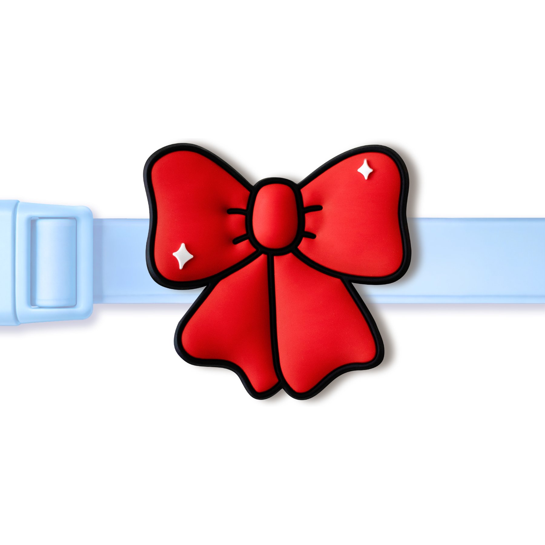 Jiby Dog Crew Ribbon Jiby Dog Collar Accessory, Red