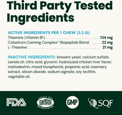 VetriScience Composure Calm & Confident Thunderstorms Support Clinically Tested Chicken‑Flavored Chews Calming & Anxiety Supplement for Dogs, 120 count slide 2 of 9