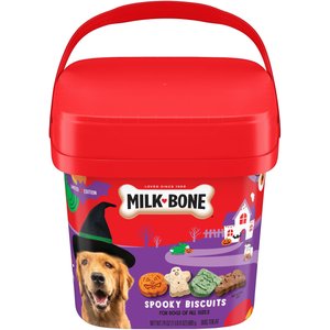 Milk-Bone Spooky Biscuits Halloween Dog Treats, 24-oz pail