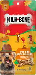 Milk-Bone Pup-kin Spice Biscuits, Pumpkin Spice Artificially Flavored Dog Treats, Small, 8-oz bag