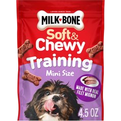 Milk-Bone Soft & Chewy Training Real Filet Mignon Dog Training Treats, Mini, 4.5-oz bag