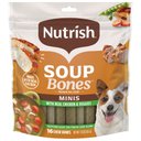 Rachael Ray Nutrish Soup Bones Minis Premium Dog Chews with Real Chicken & Veggies Hard Dog Chews, 16 count bag