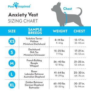 Paw Inspired Calming Compression Anxiety Vest for Dogs, X-Large