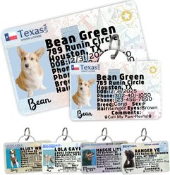 PawFurEver Pet ID License-Style Dog Tag & Wallet Card, Texas