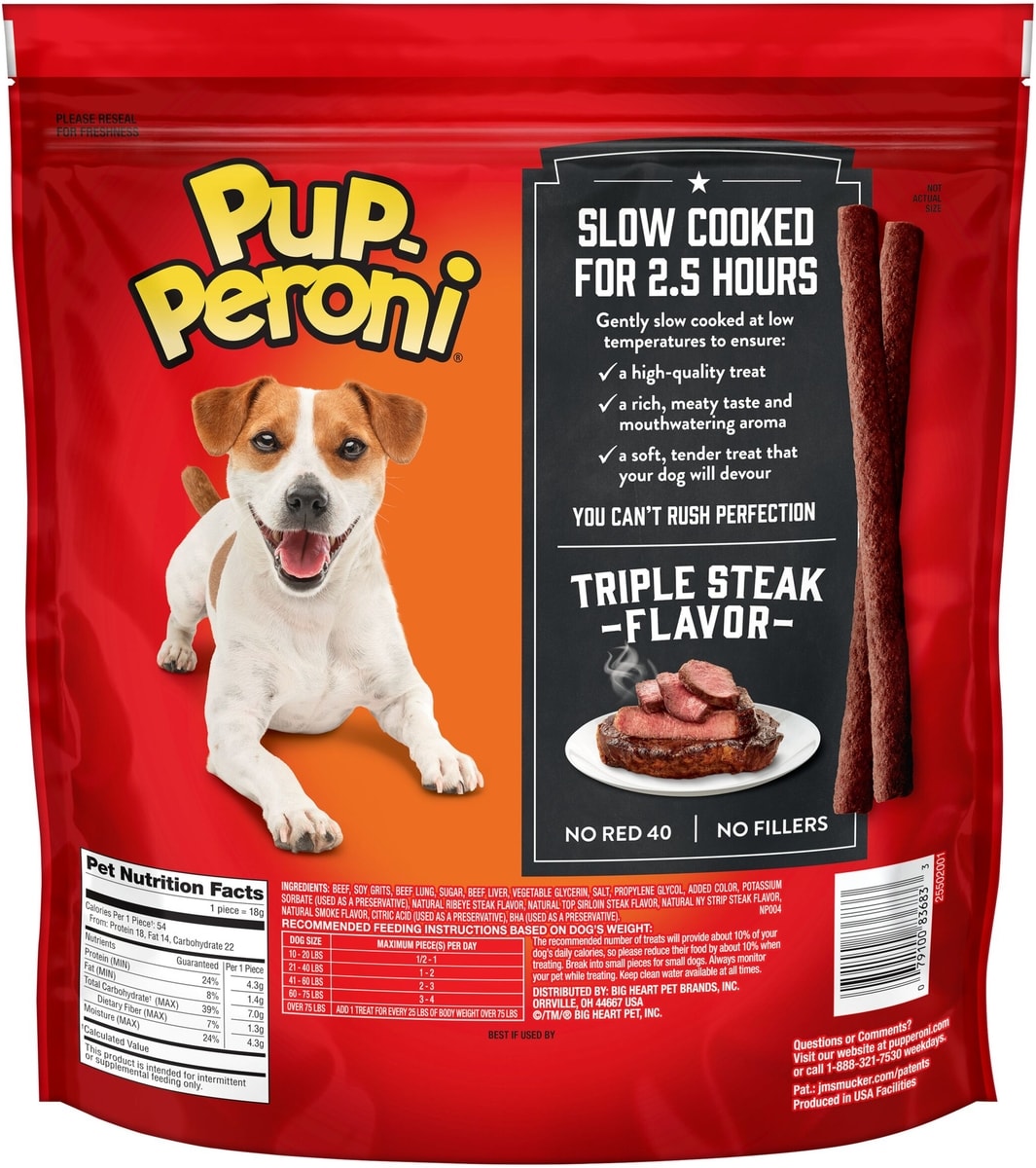 PUP-PERONI Triple Steak Flavor Dog Treats, 35-oz bag - Chewy.com