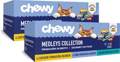 Chewy Made Medleys Primavera Variety Pack Canned Wet Cat Food, 3-oz can, bundle of 24