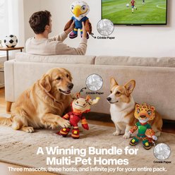 FIFA Maple Mascot Plush Dog Toy, Multicolor, 12.20 x 5.51 x 4.13-in slide 2 of 6