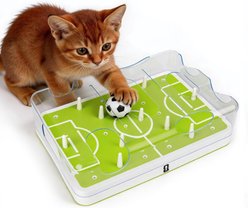 FIFA Soccer Field Training Games & Puzzles Cat Toy, White/Green, 13 x 8.67 x 3.54-in