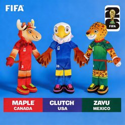 FIFA Clutch Mascot Flat Fetcher Squeaky Plush Dog Toy, Red, 19.69 x 11.81 x 4.53-in slide 2 of 4