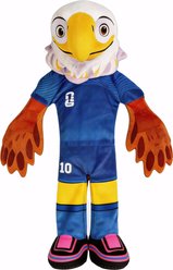 FIFA Clutch Mascot Flat Fetcher Squeaky Plush Dog Toy, Red, 19.69 x 11.81 x 4.53-in