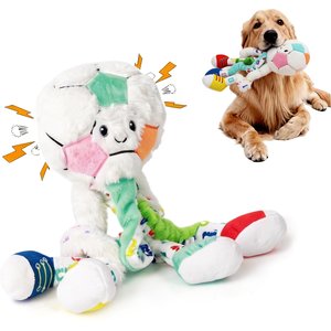 FIFA Mini Feetball Squeaky Plush Dog Toy, Multicolor, 11.02 x 4.53 x 2.17-in
