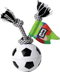 FIFA Turbo Spin Soccer Training Ball Dog Toy, Black/White, 3.54 x 9.84-in