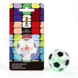 FIFA Light Up Soccer Training Ball Dog Toy, White/Black, 1.38-in