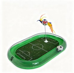 FIFA Run Around Cardboard Soccer Field Training Games & Puzzles Cat Toy, White/Green, 17.7 x 12.6 x 2.4-in