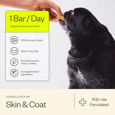 Show full view: Maev Human-Grade Skin & Coat Health Wafer Supplement Bars for Dogs, 30 count slide 4 of 9